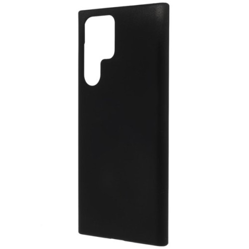Силиконовый чехол для Samsung Galaxy S22 Ultra Soft Matte с микрофиброй Черный