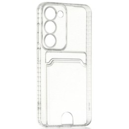 Силиконовый чехол для Samsung Galaxy S23+ Silicone Card Holder Case с защитой камеры Прозрачный