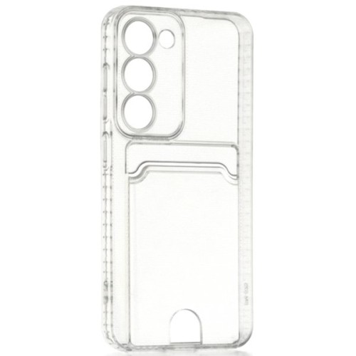 Силиконовый чехол для Samsung Galaxy S23+ Silicone Card Holder Case с защитой камеры Прозрачный