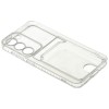 Силиконовый чехол для Samsung Galaxy S23+ Silicone Card Holder Case с защитой камеры Прозрачный