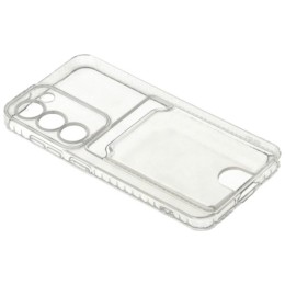 Силиконовый чехол для Samsung Galaxy S23+ Silicone Card Holder Case с защитой камеры Прозрачный