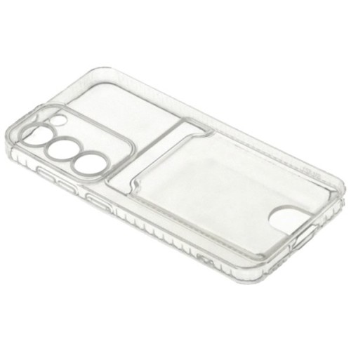 Силиконовый чехол для Samsung Galaxy S23+ Silicone Card Holder Case с защитой камеры Прозрачный