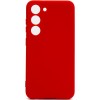 Силиконовый чехол для Samsung Galaxy S23+ Soft Matte с микрофиброй Красный
