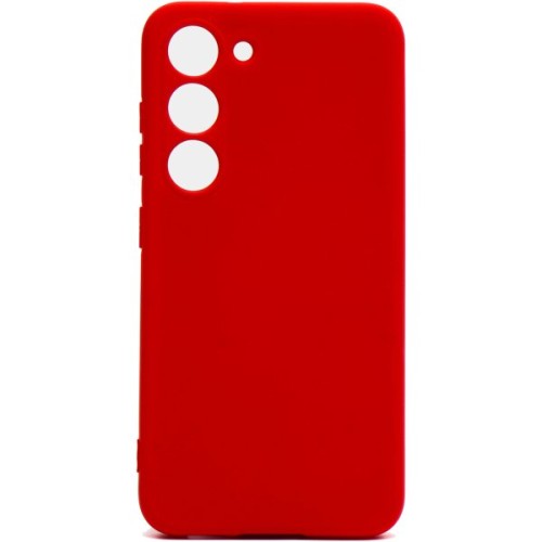 Силиконовый чехол для Samsung Galaxy S23+ Soft Matte с микрофиброй Красный