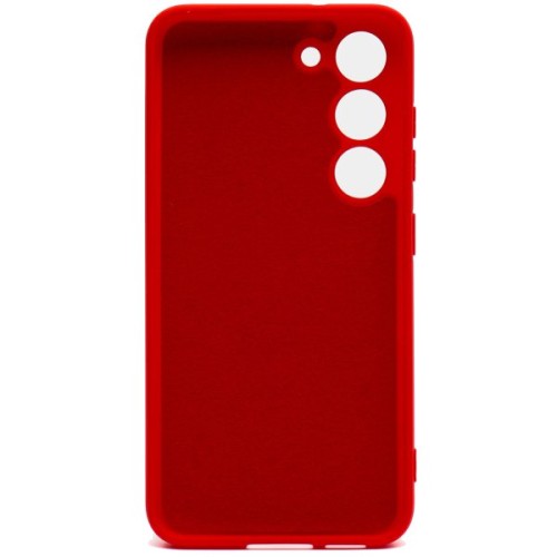 Силиконовый чехол для Samsung Galaxy S23+ Soft Matte с микрофиброй Красный