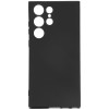 Силиконовый чехол для Samsung Galaxy S23 Ultra Soft Matte с микрофиброй Черный