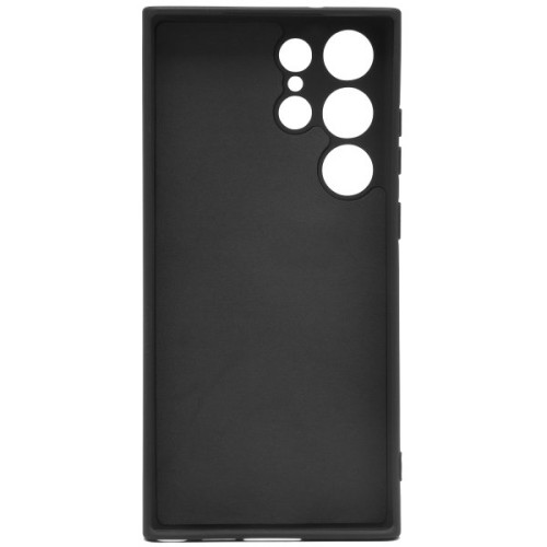Силиконовый чехол для Samsung Galaxy S23 Ultra Soft Matte с микрофиброй Черный