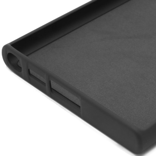 Силиконовый чехол для Samsung Galaxy S23 Ultra Soft Matte с микрофиброй Черный