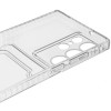 Силиконовый чехол для Samsung Galaxy S23 Ultra Silicone Card Holder Case с защитой камеры Прозрачный
