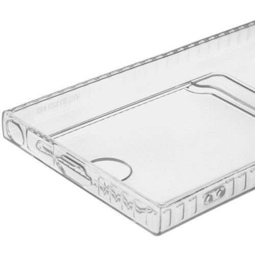 Силиконовый чехол для Samsung Galaxy S23 Ultra Silicone Card Holder Case с защитой камеры Прозрачный