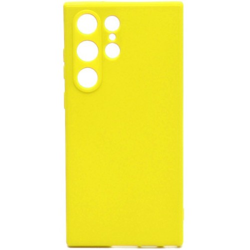 Силиконовый чехол для Samsung Galaxy S23 Ultra Soft Case Желтый