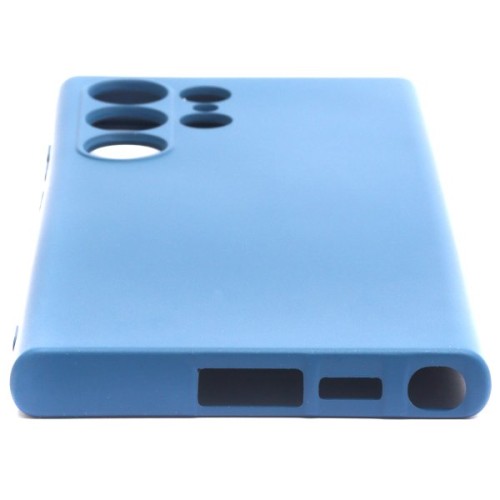 Силиконовый чехол для Samsung Galaxy S23 Ultra Soft Case Лазурный