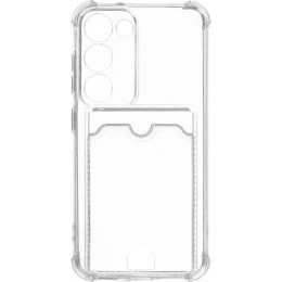 Силиконовый чехол для Samsung Galaxy S24 5G Silicone Card Holder с защитой камеры Прозрачный