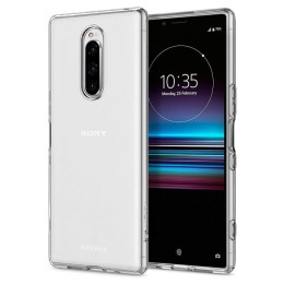 Силиконовый чехол для Sony Xperia 1 TPU 1мм Прозрачный глянцевый