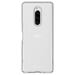 Силиконовый чехол для Sony Xperia 1 TPU 1мм Прозрачный глянцевый