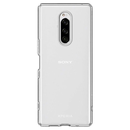 Силиконовый чехол для Sony Xperia 1 TPU 1мм Прозрачный глянцевый