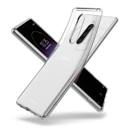 Силиконовый чехол для Sony Xperia 1 TPU 1мм Прозрачный глянцевый