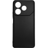 Силиконовый чехол для Tecno Pova 6 Neo TPU mate 1mm с защитой камеры Черный