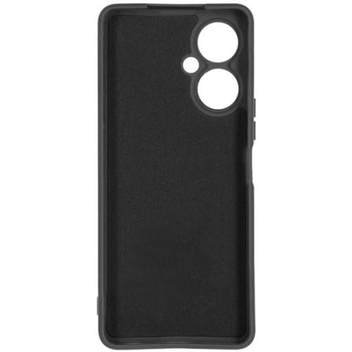 Силиконовый чехол для Tecno Camon 19 Soft Matte с микрофиброй Черный