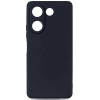 Силиконовый чехол для Tecno Camon 20 / Tecno Camon 20 Pro Soft Matte с микрофиброй Черный