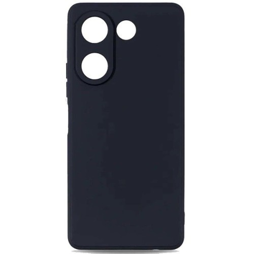 Силиконовый чехол для Tecno Camon 20 / Tecno Camon 20 Pro Soft Matte с микрофиброй Черный