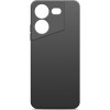 Силиконовый чехол для Tecno Pova 5 4G с микрофиброй Soft Matte Черный