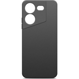 Силиконовый чехол для Tecno Pova 5 4G с микрофиброй Soft Matte Черный