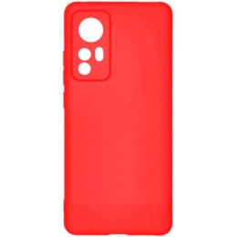 Силиконовый чехол для Xiaomi 12 Soft Matte с защитой камеры Красный