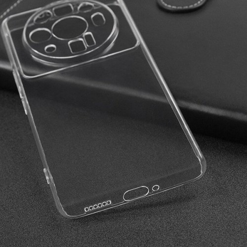 Силиконовый чехол для Xiaomi 12S Ultra TPU 1мм с защитой камеры Прозрачный