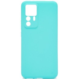 Силиконовый чехол для Xiaomi 12T Soft Matte с защитой камеры Бирюзовый