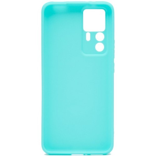 Силиконовый чехол для Xiaomi 12T Soft Matte с защитой камеры Бирюзовый