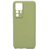 Силиконовый чехол для Xiaomi 12T Soft Matte с защитой камеры Оливковый