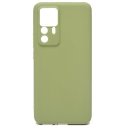 Силиконовый чехол для Xiaomi 12T Soft Matte с защитой камеры Оливковый
