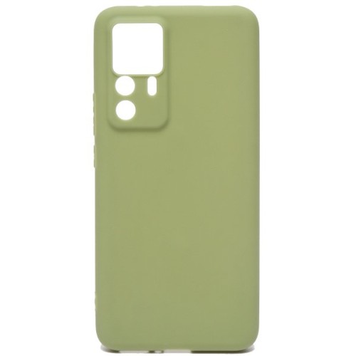 Силиконовый чехол для Xiaomi 12T Soft Matte с защитой камеры Оливковый