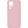 Силиконовый чехол для Xiaomi 12T Soft Matte с защитой камеры Пыльно розовый