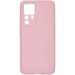 Силиконовый чехол для Xiaomi 12T Soft Matte с защитой камеры Пыльно розовый