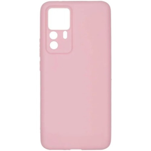 Силиконовый чехол для Xiaomi 12T Soft Matte с защитой камеры Пыльно розовый