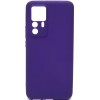 Силиконовый чехол для Xiaomi 12T Soft Matte с защитой камеры Сиреневый