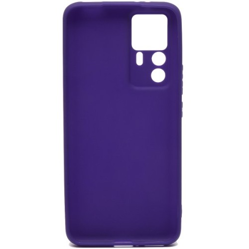 Силиконовый чехол для Xiaomi 12T Soft Matte с защитой камеры Сиреневый