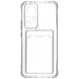 Силиконовый чехол для Xiaomi 12T Silicone Card Holder Case с защитой камеры Прозрачный
