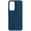 Силиконовый чехол для Xiaomi 12T Pro Soft Matte с микрофиброй Синий