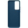 Силиконовый чехол для Xiaomi 12T Pro Soft Matte с микрофиброй Синий
