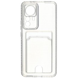 Силиконовый чехол для Xiaomi 12T Pro Silicone Card Holder Case с защитой камеры Прозрачный