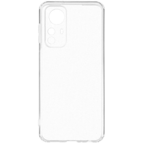 Силиконовый чехол для Xiaomi 12 Pro TPU 1мм с защитой камеры Прозрачный