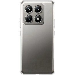 Силиконовый чехол для Xiaomi 14T TPU mp 1.5mm с защитой камеры Прозрачный
