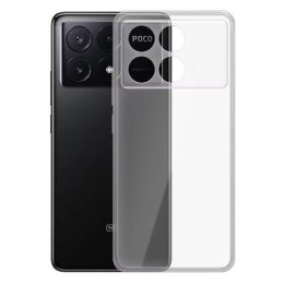 Силиконовый чехол для Xiaomi Poco X6 Pro TPU mp 1.5mm с защитой камеры Прозрачный