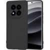Силиконовый чехол для Xiaomi Redmi Note 14 Pro+ TPU mate 1mm с защитой камеры Черный