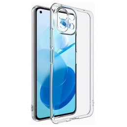Силиконовый чехол для Xiaomi Mi 11 Lite TPU 1мм с защитой камеры Прозрачный глянцевый