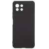 Силиконовый чехол для Xiaomi Mi 11 Lite TPU 1мм с защитой камеры Черный матовый