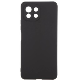 Силиконовый чехол для Xiaomi Mi 11 Lite TPU 1мм с защитой камеры Черный матовый